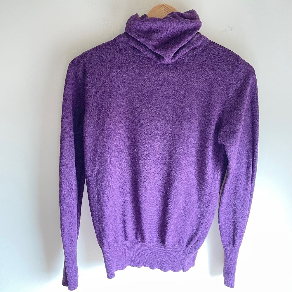 Mossimo Womens Long Sleeve Purple Turtleneck Top, Size M